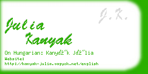 julia kanyak business card